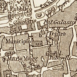 Waldin Trient (Trento) city map, 1903 digital map