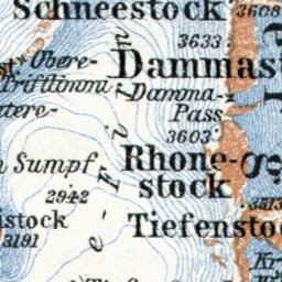 Waldin Trift (Gadmen) Glacier and environs map, 1909 digital map