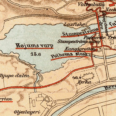 Waldin Trollhättan town plan, 1899 digital map