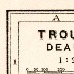 Waldin Trouville and Deauville, towns´ map, 1909 digital map