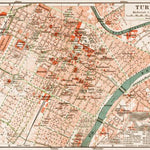 Waldin Turin (Torino), city centre map, 1913 digital map