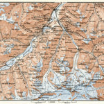 Waldin Upper Engadin Valley map, 1909 digital map