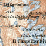 Waldin Upper Engadin Valley map, 1909 digital map