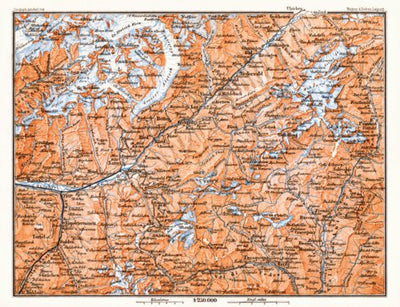 Waldin Upper Valais map, 1897 digital map