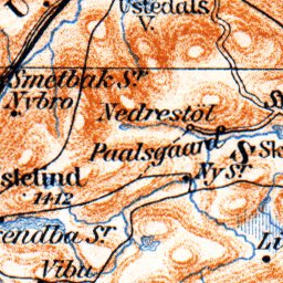Waldin Ustadal map, 1910 digital map