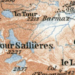 Waldin Val-d´Illiez and Dents du Midi map, 1909 digital map
