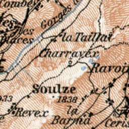 Waldin Val-d´Illiez and Dents du Midi map, 1909 digital map