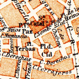 Waldin Valencia city map, 1899 digital map