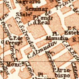 Waldin Valencia city map, 1913 digital map