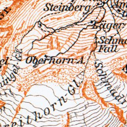 Valley of Lauterbrunnen (upper part), 1897 Map by Waldin | Avenza Maps