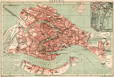 Waldin Venice city map, 1908 digital map