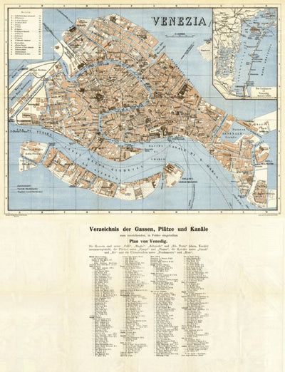 Waldin Venice city map, 1930 digital map