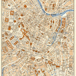 Waldin Vienna (Wien), central part map, 1929 digital map