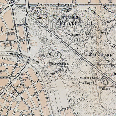 Waldin Vienna (Wien) city map, 1905 digital map