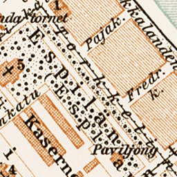 Waldin Viipuri (Viborg) city center map, 1929 digital map
