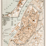 Waldin Visby (Wisby) city map, with map of Visby suburbs, 1929 digital map