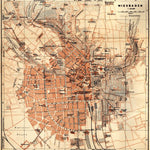Waldin Wiesbaden city map, 1905 digital map