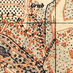 Waldin Wiesbaden city map, 1905 digital map