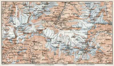 Waldin Zermatt district map, 1909 digital map
