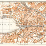 Waldin Zürich city map, 1908 digital map