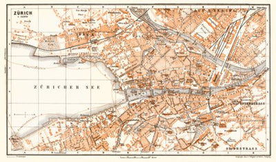Waldin Zürich city map, 1908 digital map