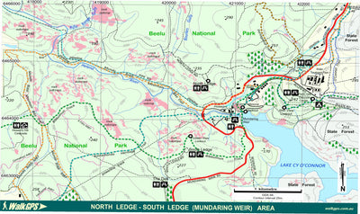 North Ledge - South Ledge (Mundaring Weir) Walk Area - Darling Range Preview 1