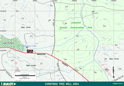 WalkGPS WalkGPS - Christmas Tree Well Walk Area - Darling Range digital map
