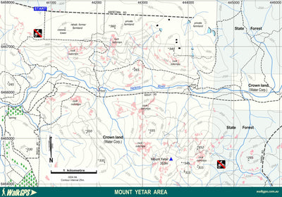WalkGPS - Mount Yetar - Shorter Version Walk Area - Darling Range Preview 1