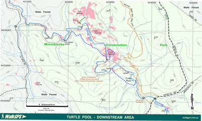 WalkGPS - Turtle Pool downstream Walk Area - Darling Range Preview 1