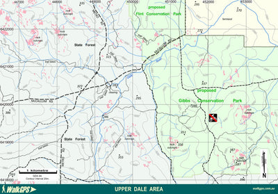 WalkGPS WalkGPS - Upper Dale Walk Area - Darling Range digital map