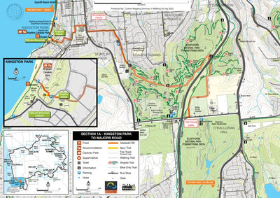 Walking SA Adelaide100 Section 1A Kingston Park to Majors Road digital map