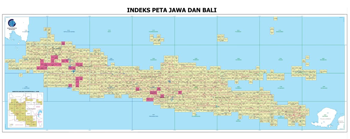 INDEKS PETA RBI JAWA BALI MADURA Map by Wanto Nurjaman | Avenza Maps