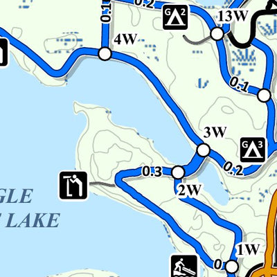 Washington County Parks, MN Lake Elmo Park Reserve Summer Map digital map