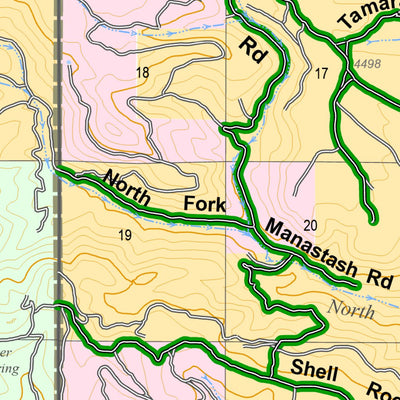 Washington State Department of Natural Resources LT Murray Green Dot Road Map digital map