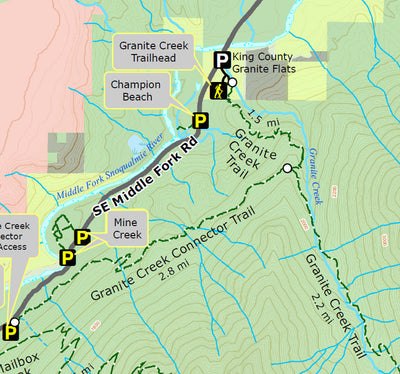 Washington State Department of Natural Resources Middle Fork Snoqualmie Conservation Area digital map
