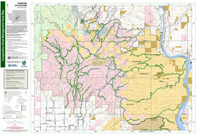 Washington State Department of Natural Resources Naneum-Colockum Green Dot Road Map digital map