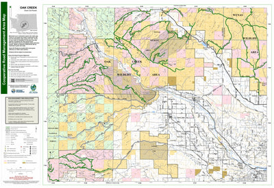 Washington State Department of Natural Resources Oak Creek Green Dot Road Map digital map