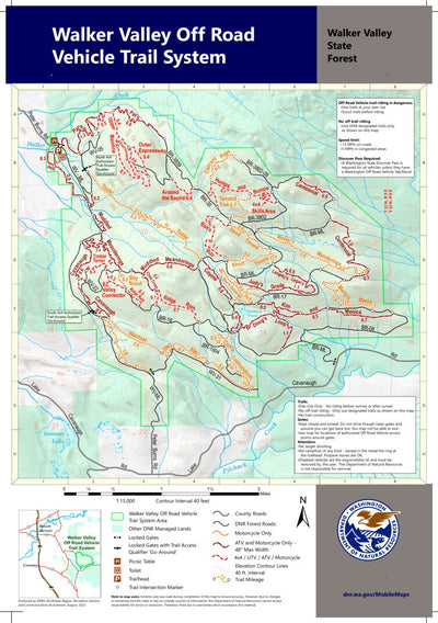 Washington State Department of Natural Resources Walker Valley digital map