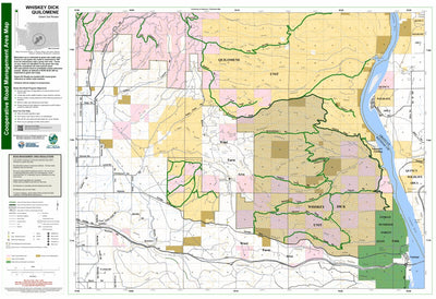 Washington State Department of Natural Resources Whiskey Dick-Quilomene Green Dot Road Map digital map