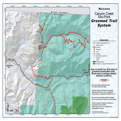 Washington State Parks Canyon Creek Sno-Park digital map