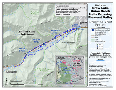 Washington State Parks Crow Lake Sno-Park digital map