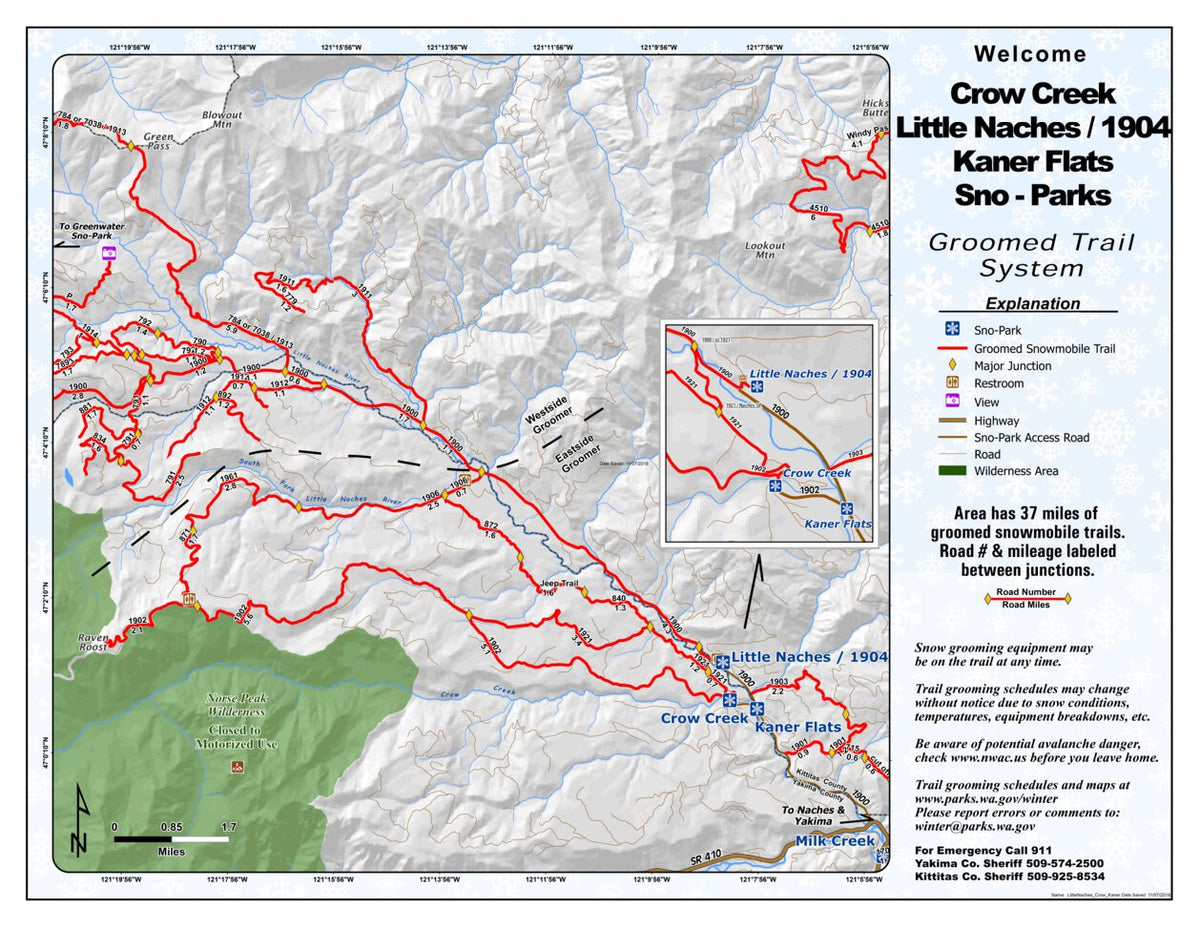 Kaner Flats Sno-Park Map by Washington State Parks | Avenza Maps