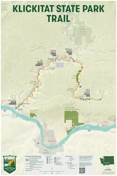 Klickitat State Park Trail Map, WASHINGTON Preview 1