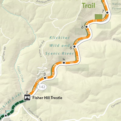 Klickitat State Park Trail Map, WASHINGTON Preview 3