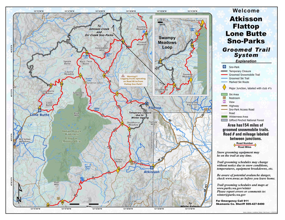 Lone Butte Sno-Park Map by Washington State Parks | Avenza Maps