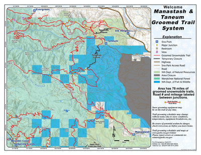 Washington State Parks Manastash & Taneum Sno-Park digital map