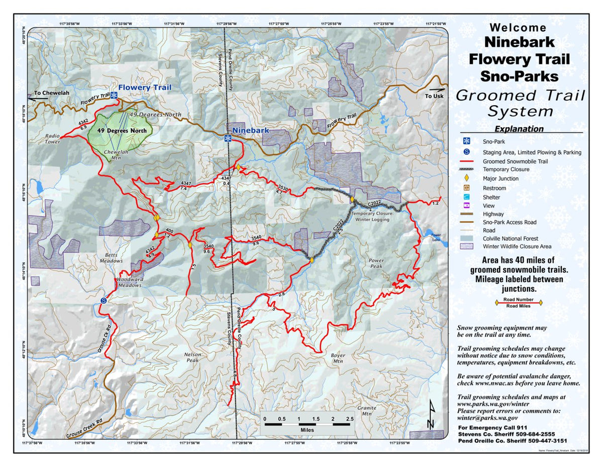 Nine Bark Sno-Park Map by Washington State Parks | Avenza Maps