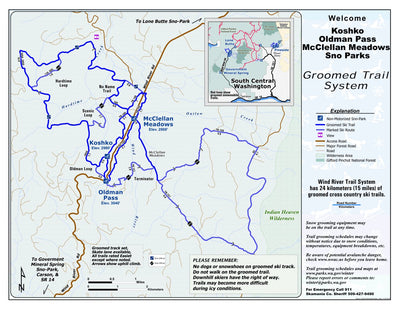 Washington State Parks Oldman Non-Motorized Sno-Park digital map