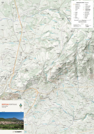 Webmapp Srl Mappa turistica di Bortigali digital map