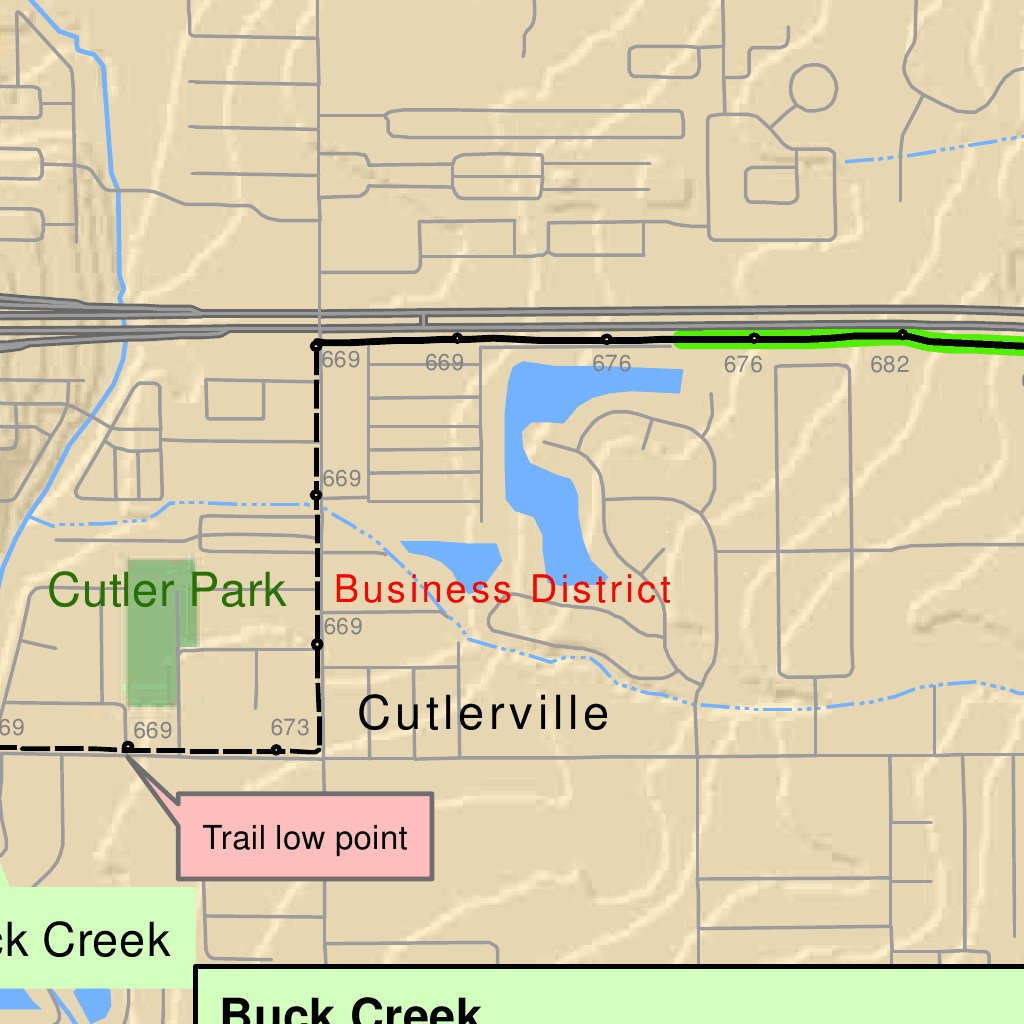 Fred Meijer M6 Trail Map by West Michigan Trails and Greenways